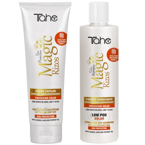 Tahe Pack Champú hidratante solar + Crema protectora Magic Rizos Solar